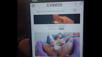 Orgasming to some solo ebony videos and testing my new phone to see if it works properly 1