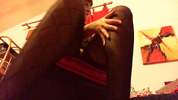 Italian milf plays perversely with her stockings and has wet orgasms