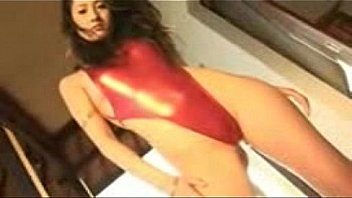 Red thong high cut one piece