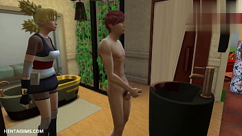 Temari spies gaara jerking off in the bathroom and they fuck inside the bathtub naruto xxx