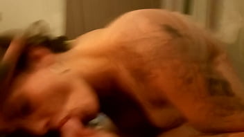 Step father gets his dick sucked by his stepdaughter while mom is out of town