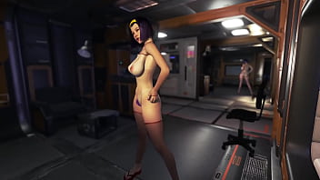 Shapely faye valentine with big breasts dances alone in alluring underwear