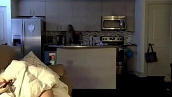 Amateur cute blonde with charming smile sucks dick and shows pussy