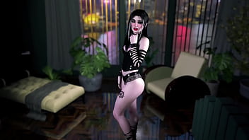 Slim petite student in slutty black costume lures you with a juicy body Slim petite student in slutty black costume lures you with a juicy body