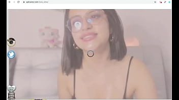 Babe spits on dildo cam