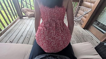 Teasing and seducing him outside in public shaking my ass Teasing and seducing him outside in public shaking my ass