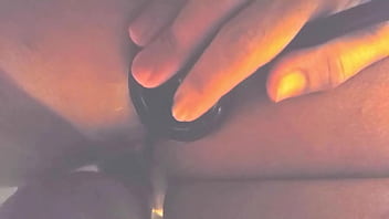 Cuckold husband crossing all limits using anal destroyer dildo before anal sex with his fat ass hungry wife