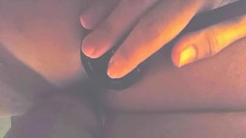 Cuckold husband crossing all limits using anal destroyer dildo before anal sex with his fat ass hungry wife