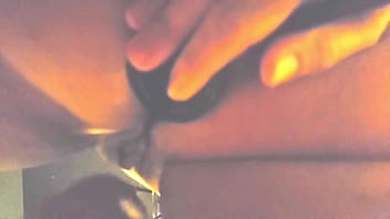 Cuckold husband crossing all limits using anal destroyer dildo before anal sex with his fat ass hungry wife