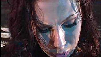 Super busty bitch freed from the cage just to get her cunt and boobs banged