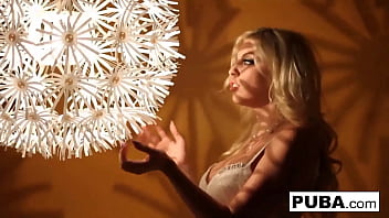 Hot babe rubs her tight wet pussy