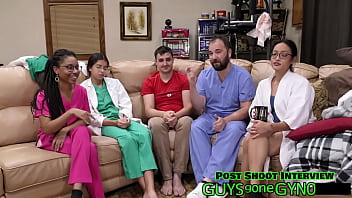 Nonton Dr Canada Gets Yearly Physical From Female Dr Channy Crossfire, Stop Dr Crossfire To Correct Her Exam Techniques Before Starting To Examine Channy! thumbnail