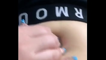 Lesbian licks belly button