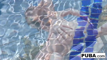 Hot brunette fucks herself