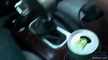 Hairy pussy and a blowjob by the girlfriend out in public