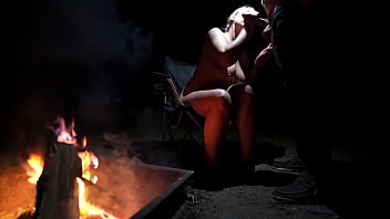 Blowjob by the campfire Blowjob by the campfire