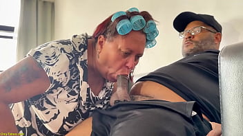 Tired from the move but still extremely horny the fat mature gets fucked deep in her tight ass by the moving helper as a reward