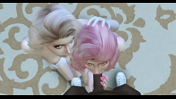 Cute girl learns to suck