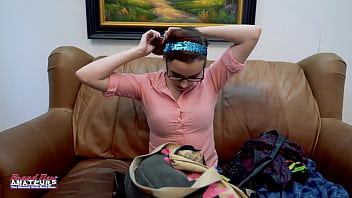 Skinny cutie olivia x finger fucks her pussy and gives a deep bj