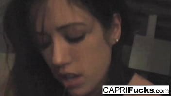 Brunette babe blows large dicks