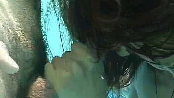 Asian underwater group blowjob