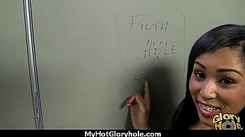 Hot couple having oral sex in gloryhole interracial 19