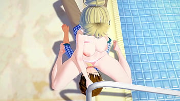 Those golden days riding cock poolside faceride