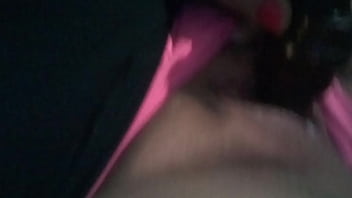 Playing with a dildo