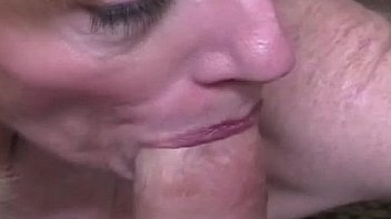 Horny gilf gobbles hard cock