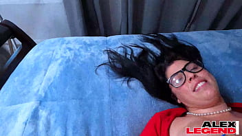 Thick beauty chris tang works her massive tits to please a huge one