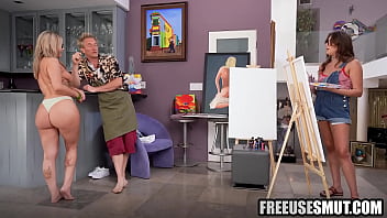 Step sisters used as if they were toys during art lesson