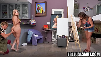 Step sisters used as if they were toys during art lesson