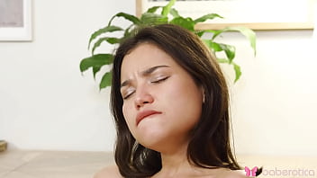 Solo brunette girl marika sherman is masturbating wet pussy on the chair in 4k