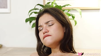 Solo brunette girl marika sherman is masturbating wet pussy on the chair in 4k