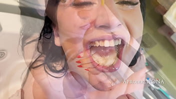 Eva brooks washing her teeth with my cum and piss