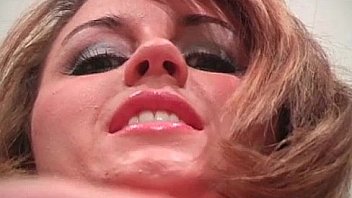 Hot blonde honey is stripping