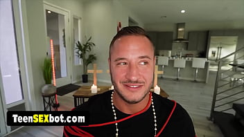 Sexy uniforms and quickie groupfuck with stepsisters