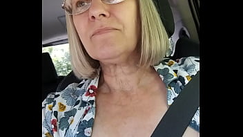 Driving down the road with my tits out Driving down the road with my tits out