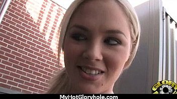 Ebony's first gloryhole blowjob and cum swallow 10