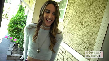 Smokin' brunette natalia nix hikes up her skirt to get packed raw