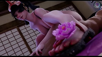 Videogame girl fucks huge cock