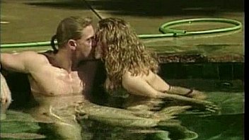 Swarthy chick fucks near pool