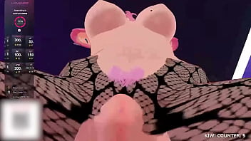 Playing with a cute bunny girl's ass