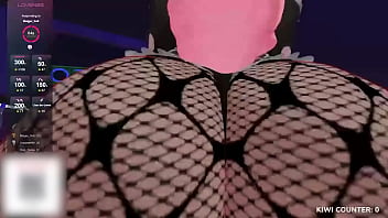 Playing with a cute bunny girl's ass