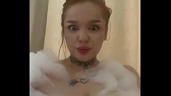 Watch the full video of me caressing myself in a bubble bath on the channel