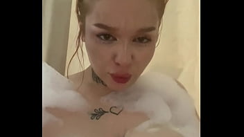 Watch the full video of me caressing myself in a bubble bath on the channel