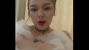 Watch the full video of me caressing myself in a bubble bath on the channel