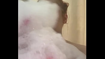 Watch the full video of me caressing myself in a bubble bath on the channel