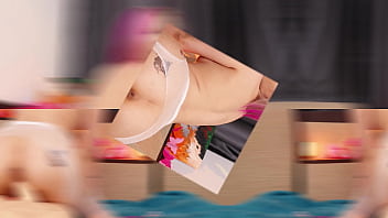 Petite blonde in stockings rides a huge monster cock and makes her squirt with talking