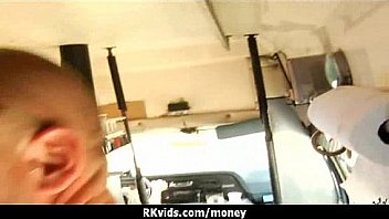 Desperate teen naked in public and fucks to pay rent 17